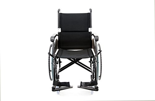 Karman Healthcare Wheelchair with Quick Release, Wheels, Black, 24 Pound