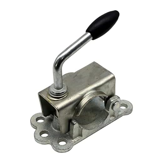 Generisch Guss Klemmhalter Klemmschelle Stützradhalter verstärkt durch Gussplatte - Rohr Ø48mm für Stützrad Stütze Anhänger Trailer Caravan