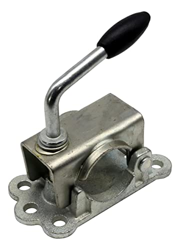 Generisch Support de serrage en fonte renforcé par la plaque en fonte – Tube Ø 48 mm pour roue jockey Remorque, remorque, caravane