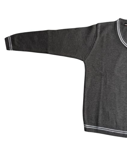 Image of Boy's School Uniform Lining Full Sleeves Sweater - Daffodil