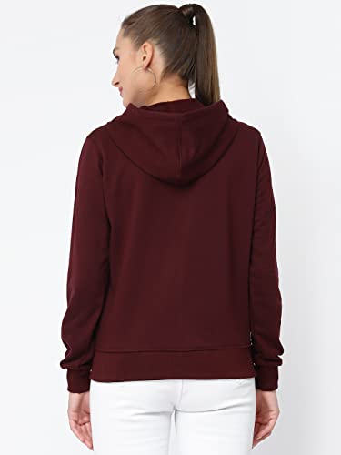 Image of UZARUS Women's Cotton Fleece Stylish Sweatshirt Hoodie