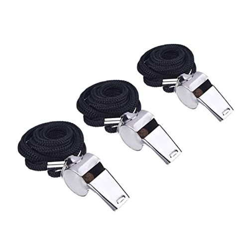 3 Silbatos de Metal de Acero Inoxidable para Deportes