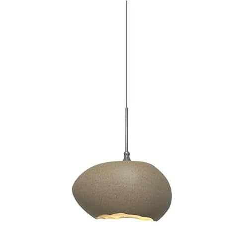 LOKAXXZU Wabi-sabi Style Ceramic Farmhouse Pendant Light Simple Creative Stainless Steel with G4 Light Source Hanging Light for Corridors Living Rooms Bedrooms Study Rooms(15 * 11cm)