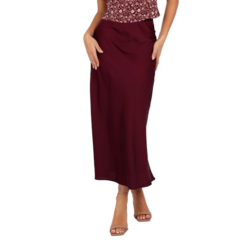Image of Petal & Pup Women's Nellie Satin Midi Skirt