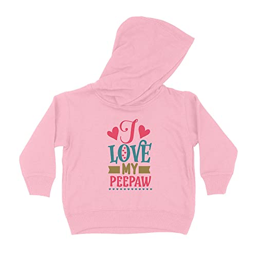 I Love My Peepaw Kids Hoodie Sweatshirt Toddler 5T Light Pink