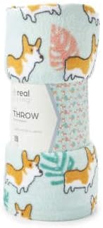 Miniatura 3 de Fun Print - Manta suave y acogedora de forro polar de 50 x 60 pulgadas con bonito imán (corgis loca)