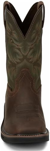 Justin Men's Driller Western Work Boot Steel Toe Dark Brown 11.5 EE US | Image 4