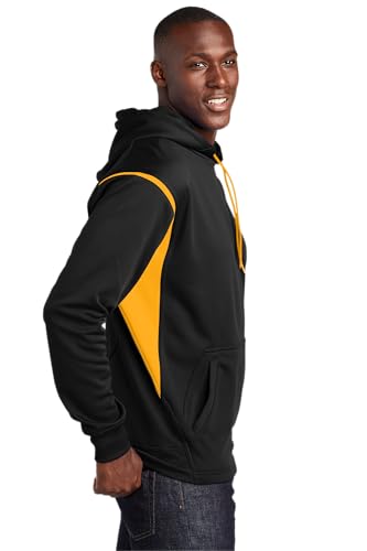 SPORT-TEK Men's Tall Tech Fleece Colorblock Hooded Sweatshirt2