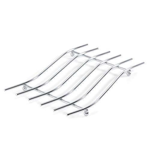 sous-Plat décoratif - Largeur : 32,5 cm - Métal chromé argenté Grille de Protection - Support pour casseroles - Dessous de poêles Cover