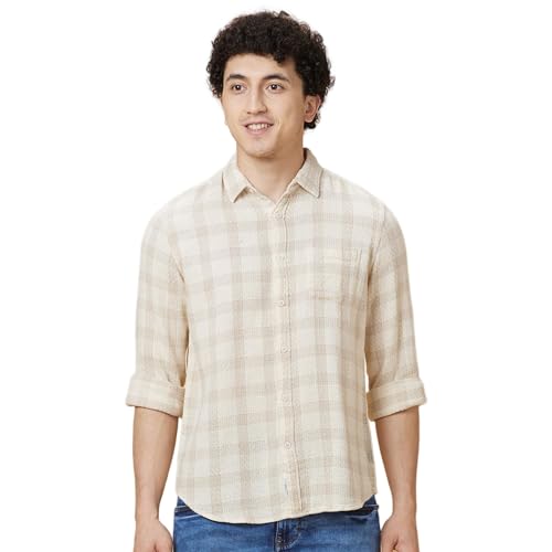 Image of Being Human Black Slim Fit Regular Collar Men's Shirt Clothing