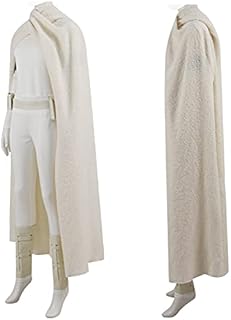 Galactic Republic Queen Amidala Cosplay Costume Padmé Naberrie Ball Gown Halloween Carnival Suit Jedi Knight White Robe (Large, Queen Amidala White)