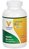 The Vitamin Shoppe Vitamin B12 500MCG - Energy Production, Nervous System & Red Blood Cell Support, Daily B Vitamin (300 Capsules)