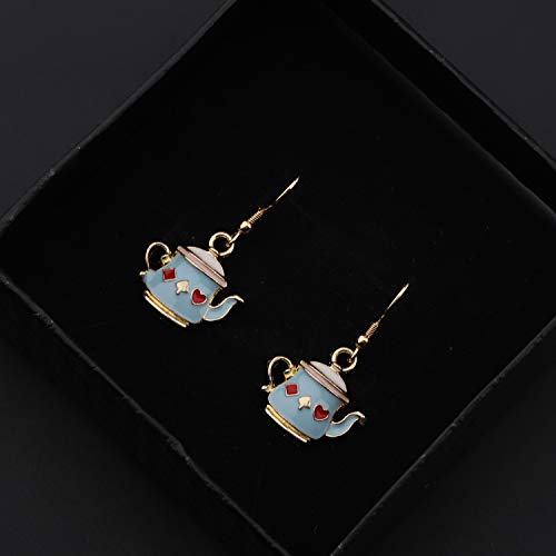 MAOFAED White Rabbit Mushroom Cartoon Lover Teapot Gift, Teapot Earring, Fairytale Gift4