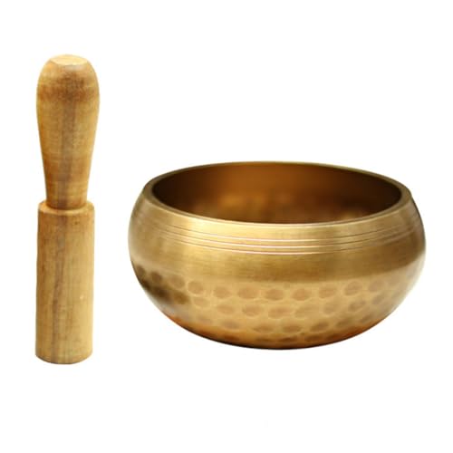 TOGEVAL 1 セット 仏教音楽ボウル メディテーションボウル クラフト用の装飾品 サウンドボウル大 手打ちシンギングボウル の装飾 のそみ ネパールボウル 手動タッピングボウル お椀 木
