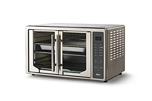 Oster Air Fryer Countertop Toaster Oven | French Door and Digital Controls | Stainless Steel, Extra Large (Renewed)