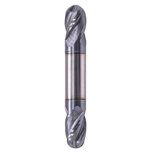 Image of BestParts 3 /8 inch Solid Carbide Ball Nose End Mill - Double End - AlTiN Coated, 4 Flute, 30 Degree Helix, 3 /8 inch Cutting Diameter, 3 /8 inch Shank Diameter, 9 /16 inch Length of Cut, 2-1 /2 inch Overall Length