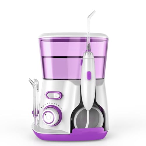 Sariny 口腔洗浄器 口洗浄 高圧口腔洗浄器 ジェットウォッシャー 歯茎 デンタルウォッシャー 10圧力レベル水歯クリーナー家族のための5つのウォータージェットチップ (ブルー)