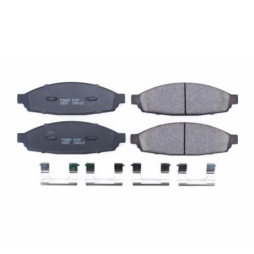 Image of PowerStop Front Brake Pads for Lincoln Aviator 2003-05 - Z17 Ceramic Brake Pads with Installation Hardware, 17-953