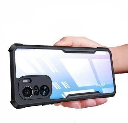 Image of A rtistque Clear Hard Transparent Acrylic Armor Anti-Drop Shockproof TPU Edge Back Cover Case for MI11X / MI 11X Pro - Black