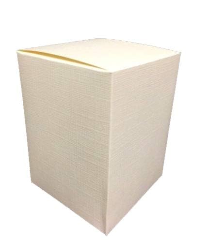 50 PUDEŁKI SKŁADANE KARTON X BOMBONIERE AVORIO 8X8X15 CM