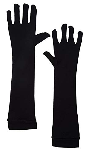 I'm Unique Men And Women Black Cotton Full Hand Biking And Driving Dust And Sun Protection Gloves| Arm Sleeves Perfect For Cycling Driving Running Basketball Football And Outdoor Activities
