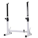 ★ 【Equipo de fitness seguro】 Puede usar este soporte para sentadillas con otros equipos de fitness para realizar varios entrenamientos con pesas, para que pueda ejercitarse en casa y construir un cuerpo perfecto.