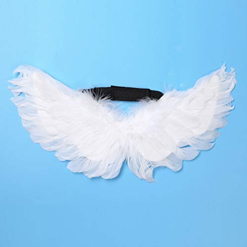 Zaldita Feather Angel Wings Pet Costume Halloween Cosplay Dress Up Accessory For Dog Cat Puppy Christmas Holiday Decoration Prop White S #TOP2