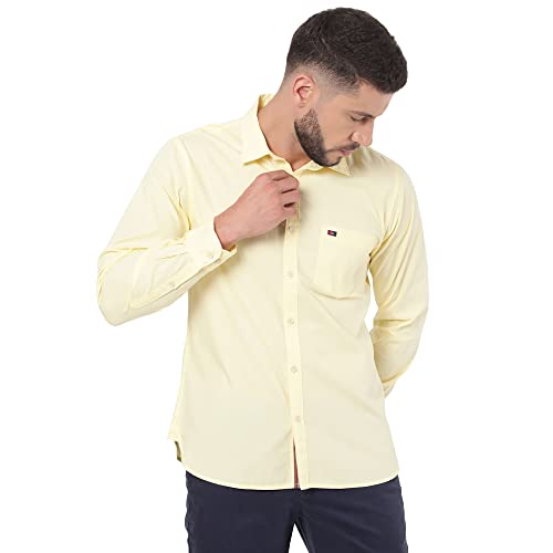 Image of Arvind AD Men White Slim Fit Shirt