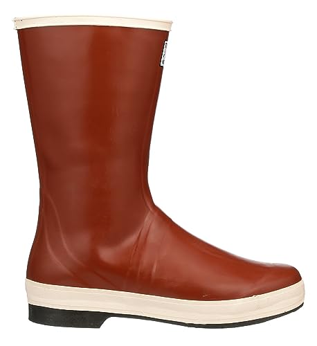Tingley Pylon MB920B Neoprene Plain Toe Boot, 12-1/2 Inch Height, Mens 10 / Womens 12, Brick Red Upper - Brown Sole