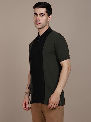 Image of Dennis Lingo Men's Cotton Polo Neck Regular Fit T-Shirt