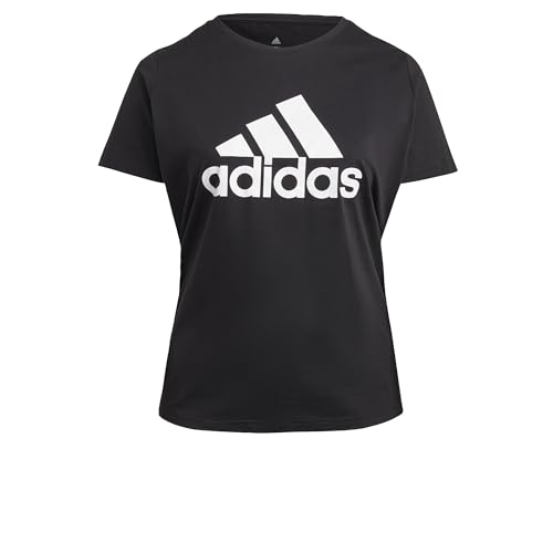 T-Shirt Femme adidas Essentials Logo Tee Plus Size noir en coton confortable