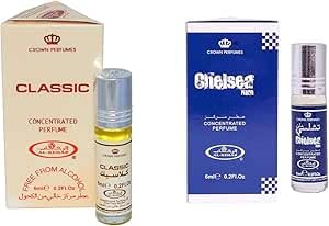 Classic & Chelsea Fragrance Oil Combo Pack 6ml Each | Long Lasting Alcohol-Free Perfume Oils | Roll-On Attar for Men & Women | T