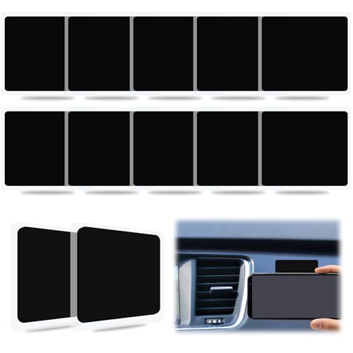 12 Stück Auto Antirutsch Pads,Waschbare Nano Gel Pad,Doppelseitig Klebende Antirutschmatte,Wiederverwendbar Anti Rutsch Pads für Auto Armaturenbrett Handy(Schwarz)