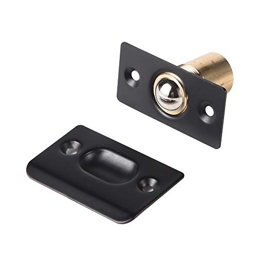 Mousike Door Ball Catch,Stainless Steel Adjustable Ball Catch Door Hardware (4Pcs(Black)) #TOP3