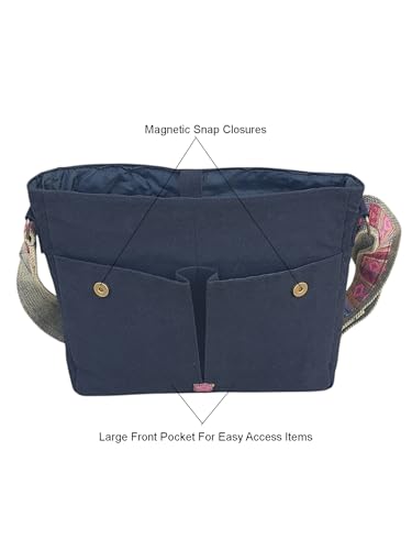 Image of The House of tara Handloom Fabric Messenger Bags for Women | Cotton Canvas Laptop Sling Bag Upto 15.6 Inches | Stylish Crossbody Sling Bag Comes with Flap Closure.