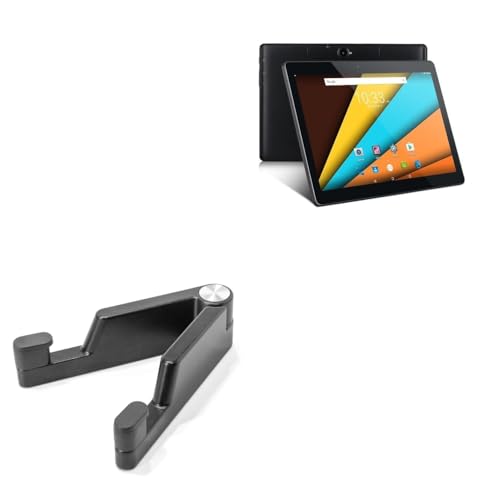 Image of BoxWave Stand and Mount Compatible with Excelvan M10k6 - Desktop Aluminum SoloStand, Adjustable Hands-Free Portable with Rubber Feet - Jet Black