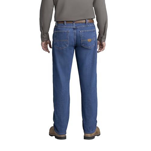 Image of Red Kap Men's Relaxed Fit Jean - Heavy Duty Jeans with Comfortable Denim, 5 Pocket Styling, Tapered Fit for Work Boots