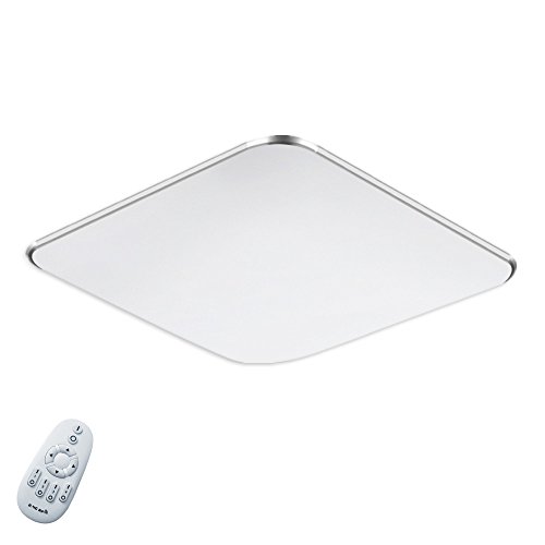 Preisvergleich Produktbild MCTECH 36W LED Deckenleuchte Ultraslim Modern Deckenlampe Flur Wohnzimmer Lampe Schlafzimmer Küche Energie Sparen Licht Wandleuchte Farbe Silber Dimmbar