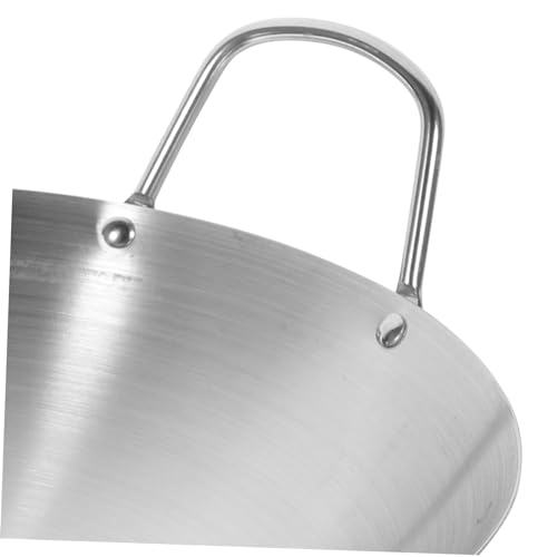 Wok de acero inoxidable Homoyoyo con doble mango práctico miniatura 4