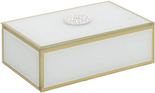Maturi Rechteckiges Schmuckkästchen mit Strass-Details, 20 x 13 x 6.5cm Cover