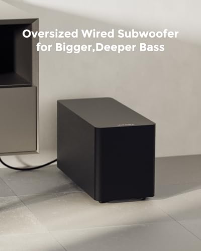 undefined ULTIMEA 5.1CH Surround Sound Bar with Subwoofer, Dolby Atmos, VoiceMX, BassMX, APP, 300W Soundbar for Smart TV, Home Theater Surround Sound System for TV, BT 5.4, Poseidon M60 (2025 Model) の商品画像 4
