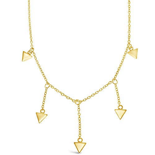 Collier empilable chaîne réglable argent sterling plaqué or femme