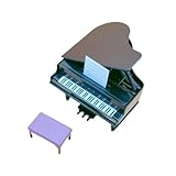 QUXVUIS Kunstvoll gestaltetes Puppenhaus Miniatur Klavier Zubehörset für Puppenhaus Möbel im Maßstab 1:12, Miniatur Klavier mit Hocker Zubehör