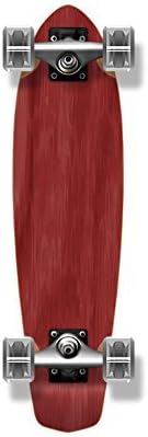 Yocaher SlimKick Mini Blanco y Gráfico Longboard Completo Monopatín Cruise Estilo Vintage 25" x 6.5"