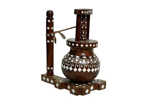 Premium Wooden Handcrafted Matki Bansuri Set | Krishna Worship & Home Decoration Item