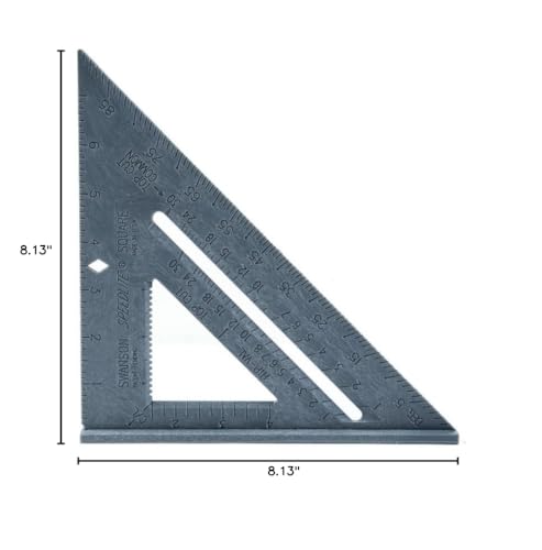 Swanson Tool T0112 Speedlite Square Layout Tool, Gray, made of High Impact Polystyrene - Image 6