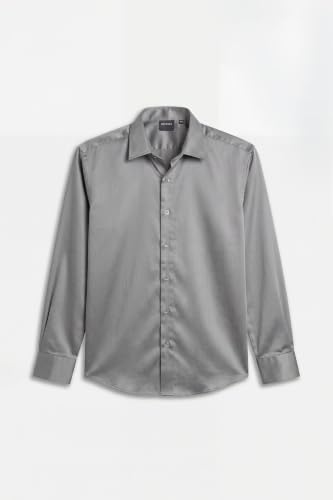 Image of BEYOURS Men's Full Sleeve Shirt Regular Fit Spread Collar 100% Cotton Satin Office & Formal.