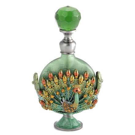 SLLSزجاجة عطر 7 مل ، زجاجة عطر قابلة للملء ، زجاجات عطور زجاجية عتيقة للزيوت الأساسية (Color : Blue, Size : 9 * 5.5cm)