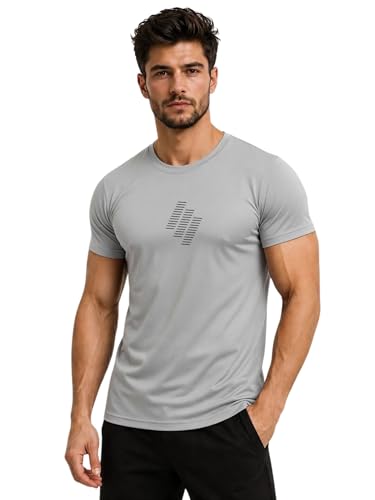 Image of 3Colors Men's Active Polyester T-Shirt | Quick Dry Gym Workout Tee | Stretch Sports Round Neck Running T-Shirt-STEPUP LINE