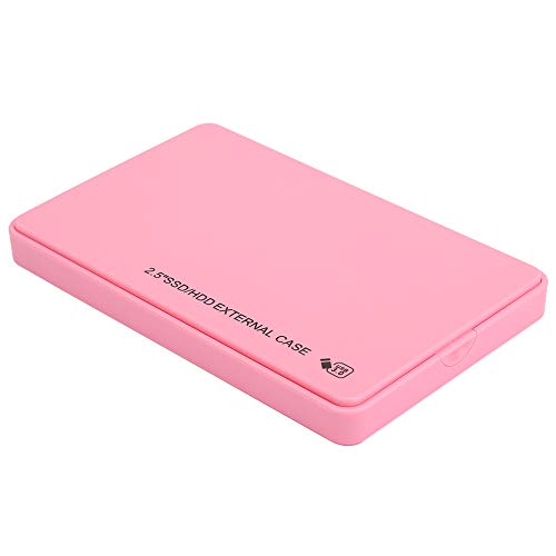 Matybobe 2,5 Pouces de Disque Dur Mobile Boîte Externe à Haute Vitesse USB3.0 HDD Box Ultra-Thin Portable ABS MATÉRIAL (Rose)